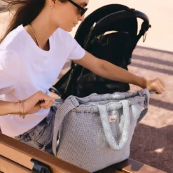 BEBEL Sac à Langer Trendy - Vichy Bleu
