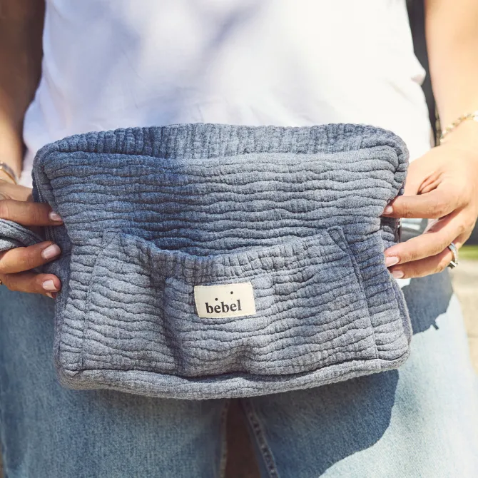 BEBEL Trousse de Toilette Comme un Bonbon Wavy - Gris Clair