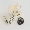 Bibs Attache Sucette Loop Polka - Ivory & Black