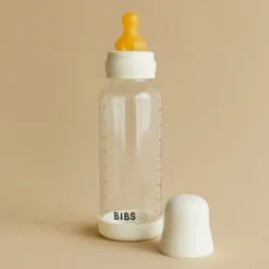 Bibs Biberon en Verre Ivory - tétine caoutchouc naturel - 120 ml