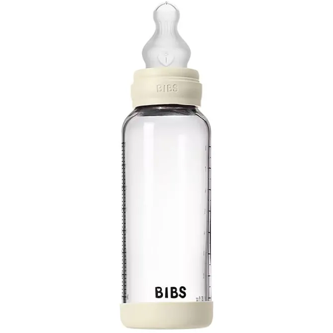 Bibs Biberon en Verre Ivory tétine silicone - 240 ml