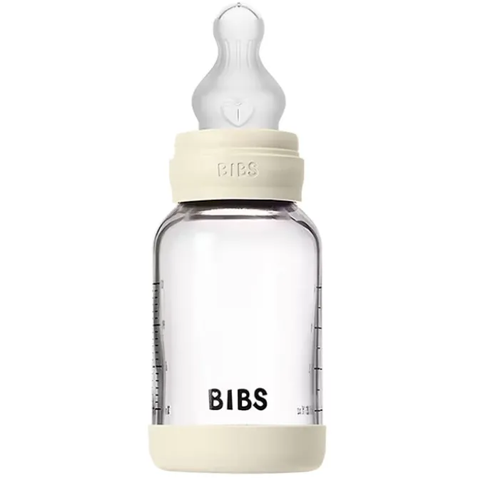 Bibs Biberon en Verre Ivory - tétine silicone - 120 ml
