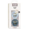 Bibs Lot de 2 Sucettes Anatomiques Colour Baby Blue & Petrol - 0/6 Mois