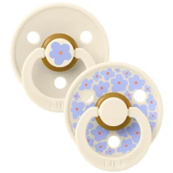 Bibs Lot de 2 Sucettes Rondes Bibs Studio Jasmine Ivory Mix - 6/18 Mois
