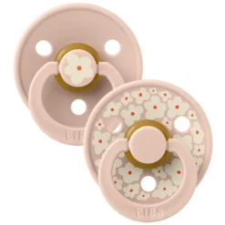 Bibs Lot de 2 Sucettes Rondes Bibs Studio Jasmine Blush Mix - 6/18 Mois