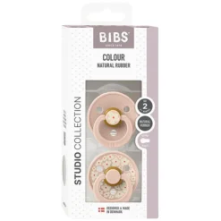 Bibs Lot de 2 Sucettes Rondes Bibs Studio Jasmine Blush Mix - 6/18 Mois