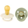Bibs Lot de 2 Sucettes Rondes Colour Ivory & Sage - 18 Mois +