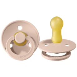 Bibs Lot de 2 Sucettes Rondes Colour Vanilla & Blush - 6/18 Mois