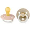 Bibs Lot de 2 Sucettes Rondes Night Colour Blush & Vanilla - 0/6 Mois