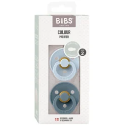 Bibs Lot de 2 Sucettes Symétriques Colour Baby Blue & Petrol - 6/18 Mois