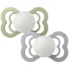 Bibs Lot de 2 Sucettes Symétriques Suprême Glow Sage & Cloud - 0/6 Mois