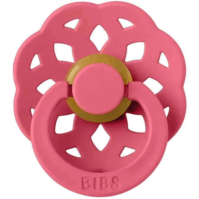 Bibs Sucette Ronde Boheme Coral - 6/18 Mois