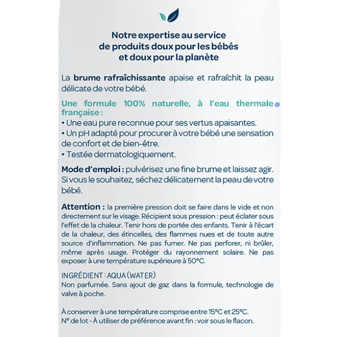 Biolane Brume à l'Eau Thermale - 150 ml