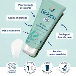 Biolane Crème Hydratante Biologique - 100 ml