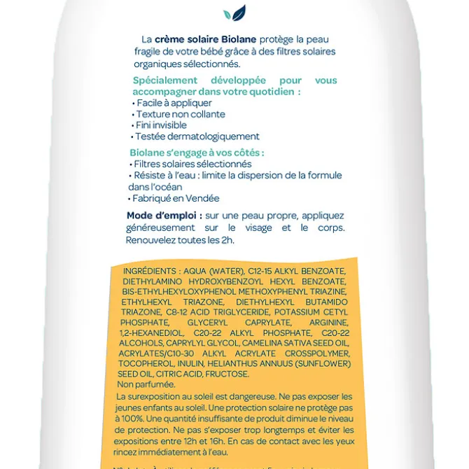 Biolane Crème Solaire SPF50 - 200 ml
