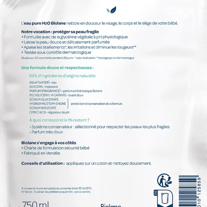 Biolane Eco-recharge Gel Lavant Corps et Cheveux 2-en-1 - 750 ml