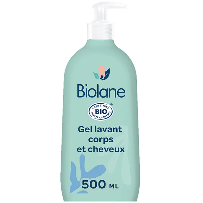 Biolane Gel Lavant Corps et Cheveux Biologique - 500 ml