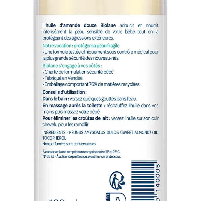 Biolane Huile d'Amande Douce - 100 ml
