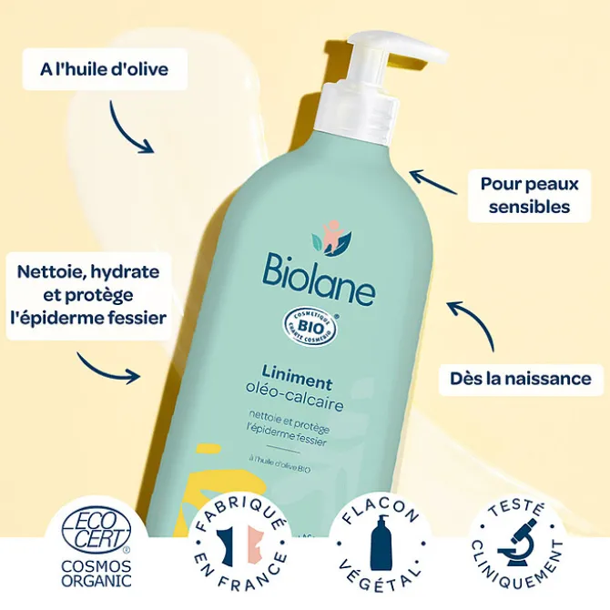 Biolane Liniment Oléo-calcaire Biologique - 500 ml