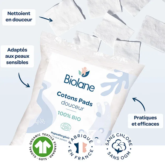 Biolane Lot de 150 Cotons Douceur