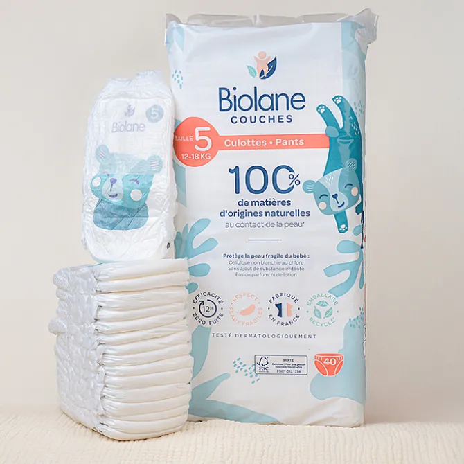 Biolane Lot de 40 Couches Culottes - T5