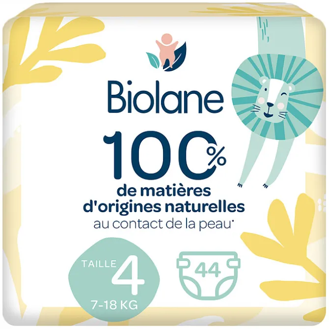 Biolane Lot de 44 Couches Ecologiques - T4