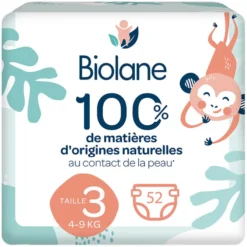 Biolane Lot de 52 Couches Ecologiques - T3