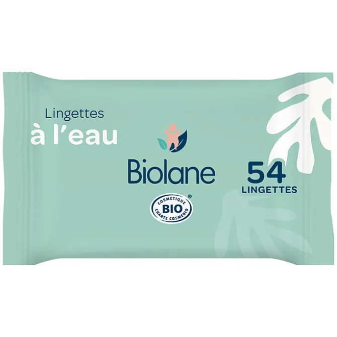 Biolane Paquet de 54 Lingettes à l'Eau