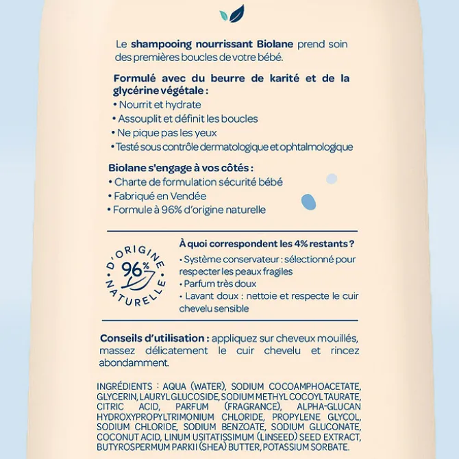Biolane Shampooing Nourrissant Cheveux Bouclés - 350 ml