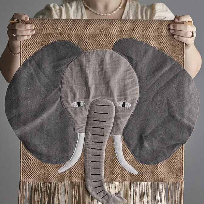 Bloomingville Tenture Murale Eléphant