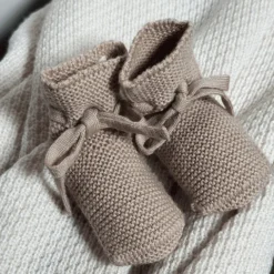 Bonjour Little Chaussons en Laine Mérinos Noisette - 0/3 Mois
