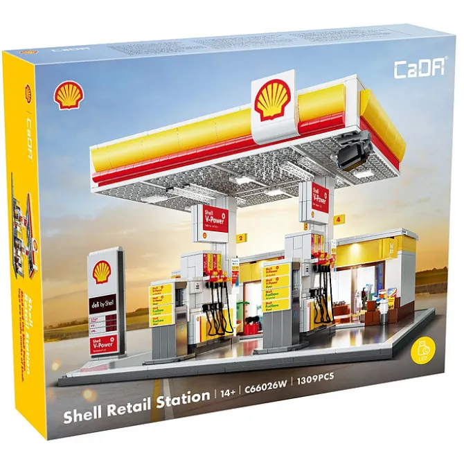 Cada Jeu de Construction Lumineux Station Essence Shell