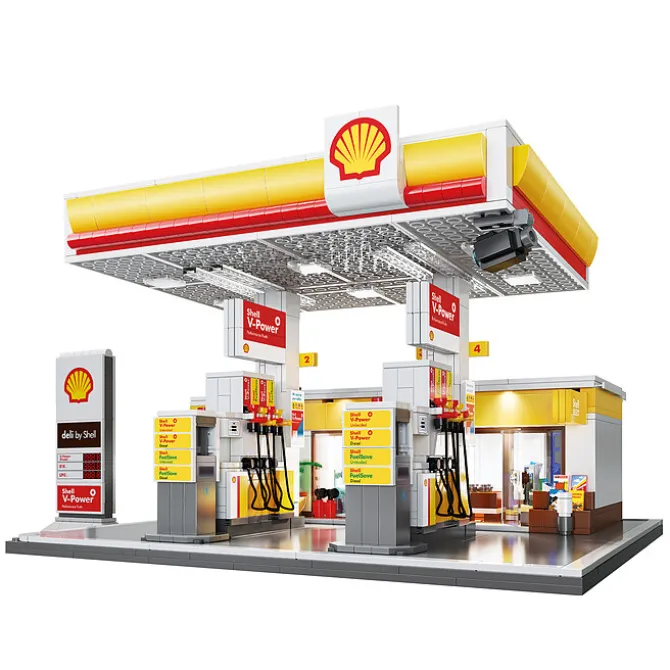 Cada Jeu de Construction Lumineux Station Essence Shell