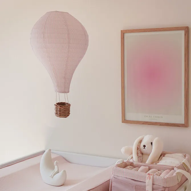Camcam Copenhagen Abat-jour Montgolfière - Classic Stripes Rose