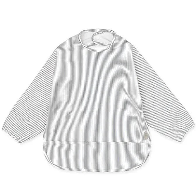 Camcam Copenhagen Bavoir à Manches - Classic Stripes Blue