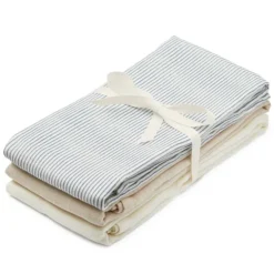 Camcam Copenhagen Lot de 3 Langes - Mix Classic Stripes Blue
