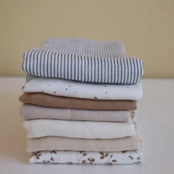 Camcam Copenhagen Lot de 3 Langes - Mix Classic Stripes Blue