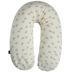 Candide Coussin de Maternité et d'Allaitement Jersey - Coeurs Gris