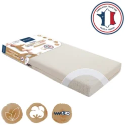 Candide Matelas Organic Coton - 60 x 120 cm