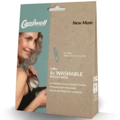 carriwell Lot de 6 Coussins d'Allaitement en Coton Bio Noir - Taille Unique