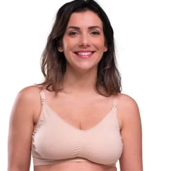 carriwell Soutien-gorge de Grossesse et d'Allaitement Sans Coutures Chair - L