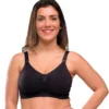 carriwell Soutien-gorge de Grossesse et d'Allaitement Rembourré Sans Coutures Noir - XL