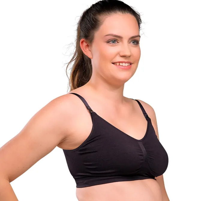 carriwell Soutien-gorge de Grossesse et d'Allaitement Sans Coutures Noir - S