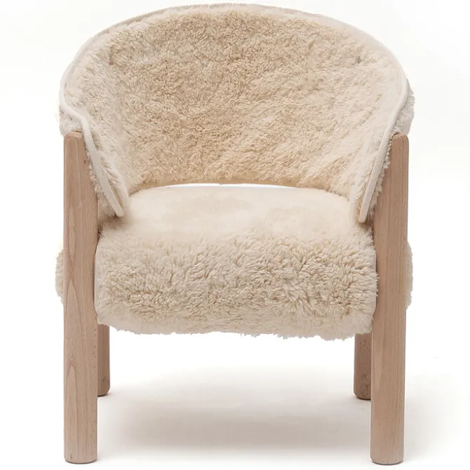 Charlie Crane Fauteuil SABA Hêtre - Fur Milk