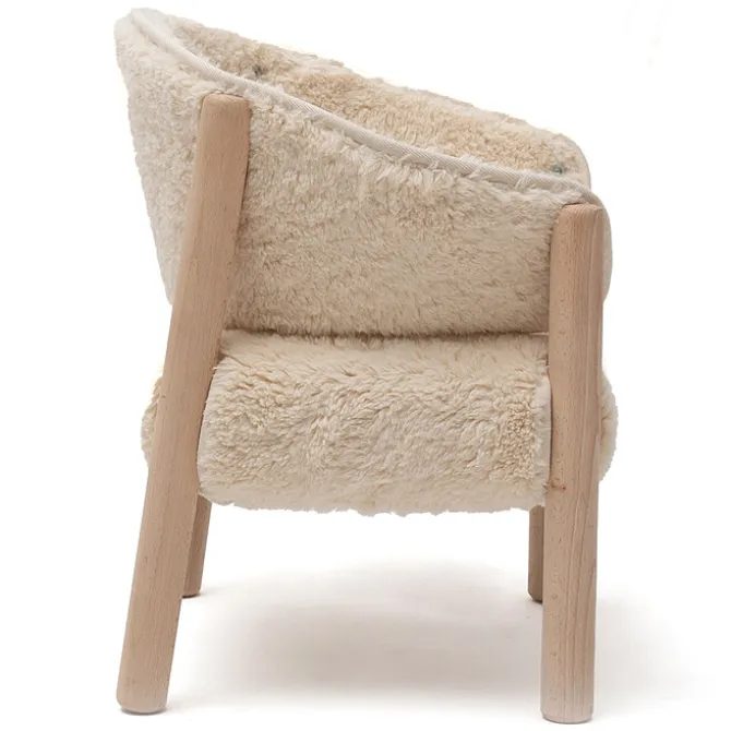Charlie Crane Fauteuil SABA Hêtre - Fur Milk