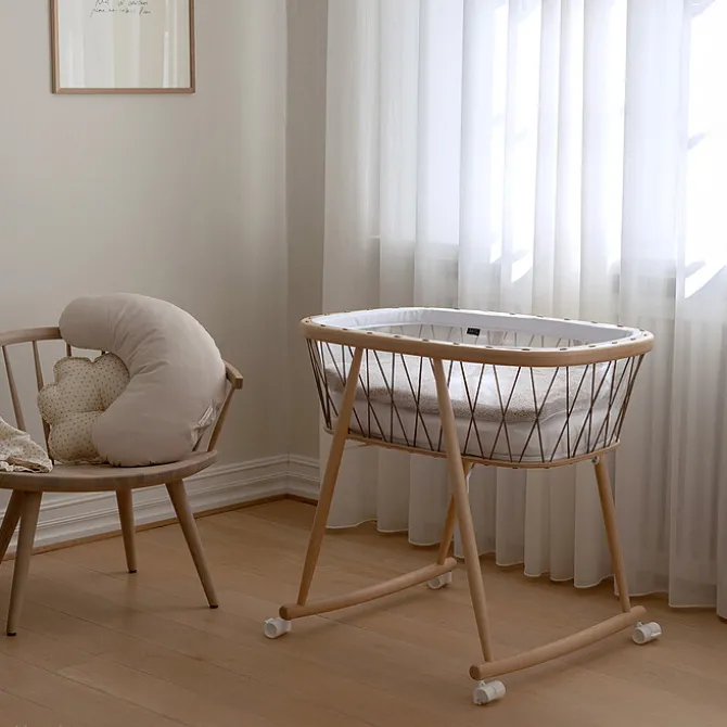 Charlie Crane Lot de 4 Roues pour Berceau Kumi Mesh - Blanc