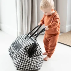Childhome Mommy Bag Large - Pied de Poule Noir