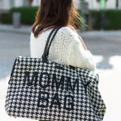 Childhome Mommy Bag Large - Pied de Poule Noir