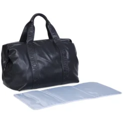 Childhome Mommy Bag Large Signature Similicuir - Noir