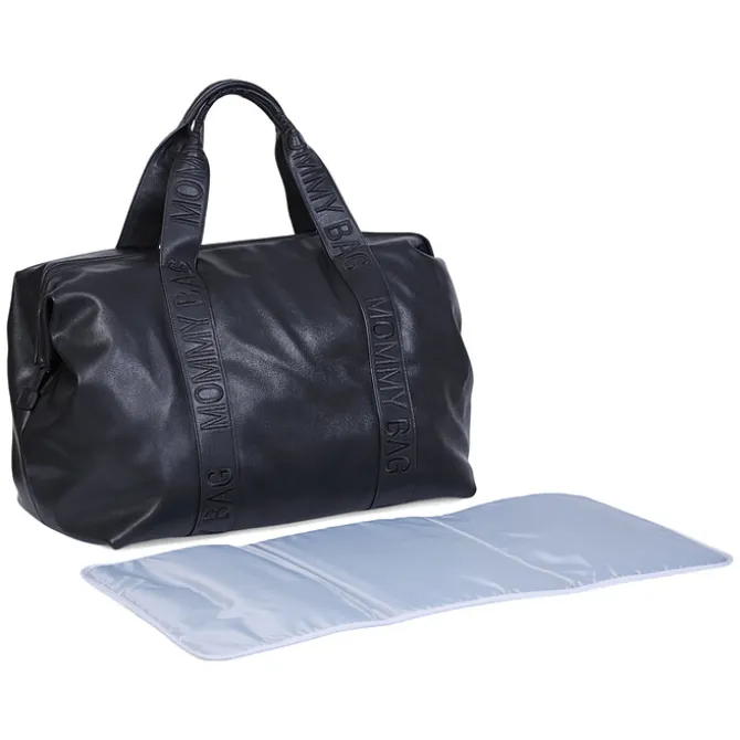 Childhome Mommy Bag Large Signature Similicuir - Noir